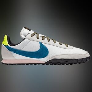 Nike Blue and Yellow Sneakers Retro Design